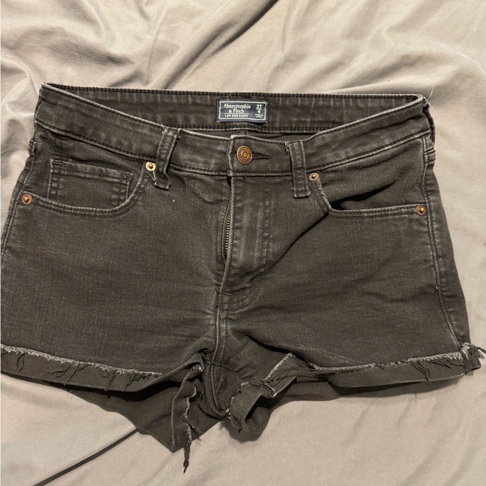 American Eagle Outfitters Black Jean Shorts Casual Style